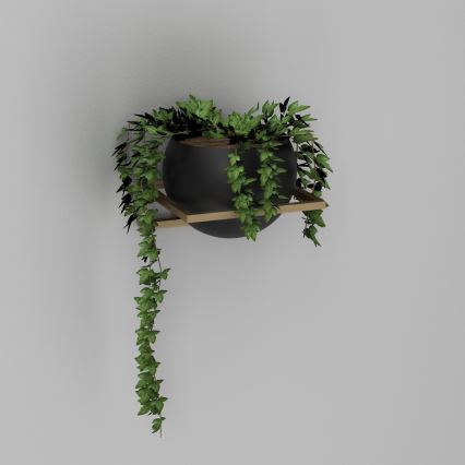 Vaso de parede 27x29 cm dourado