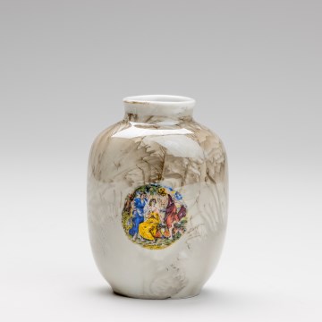 Vaso de porcelana 12,5x9 cm castanho graças