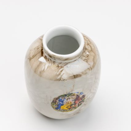 Vaso de porcelana 12,5x9 cm castanho graças