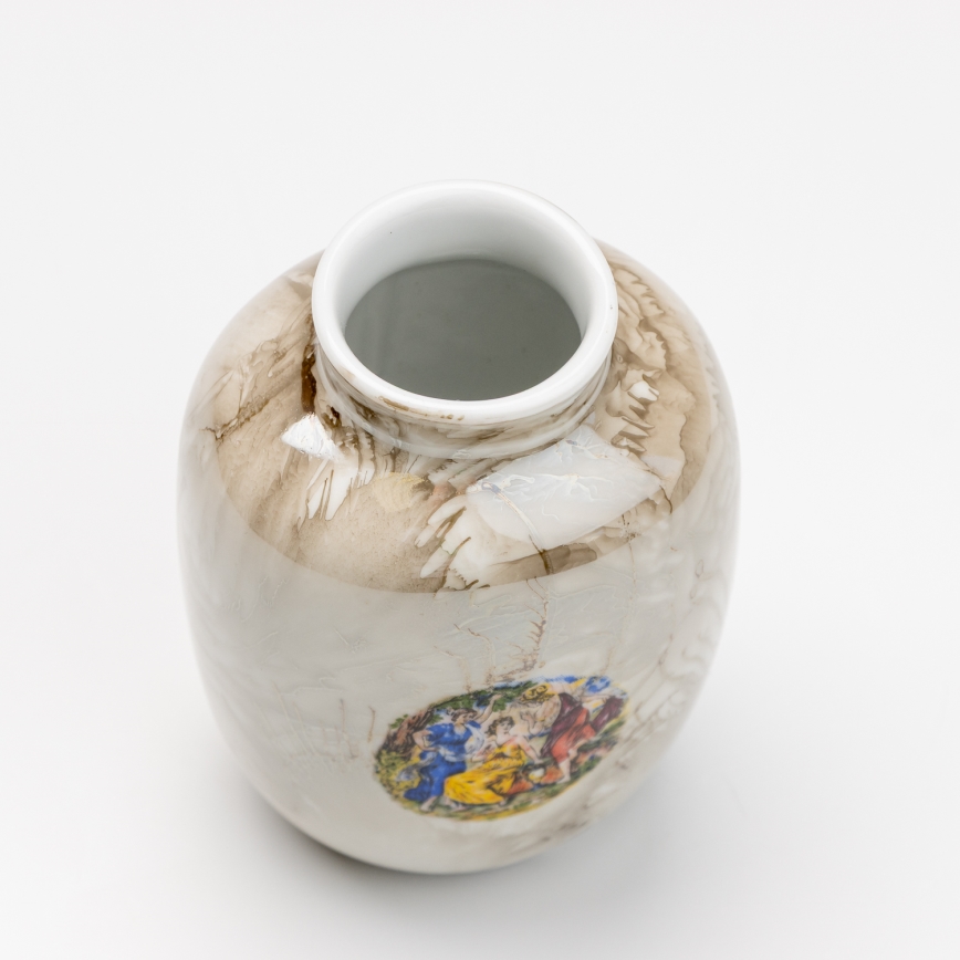 Vaso de porcelana 12,5x9 cm castanho graças