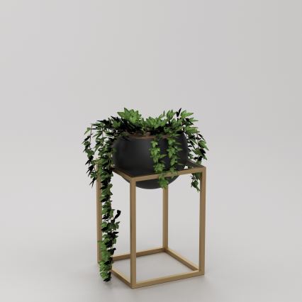 Vaso de metal para plantas 51,3x29 cm dourado