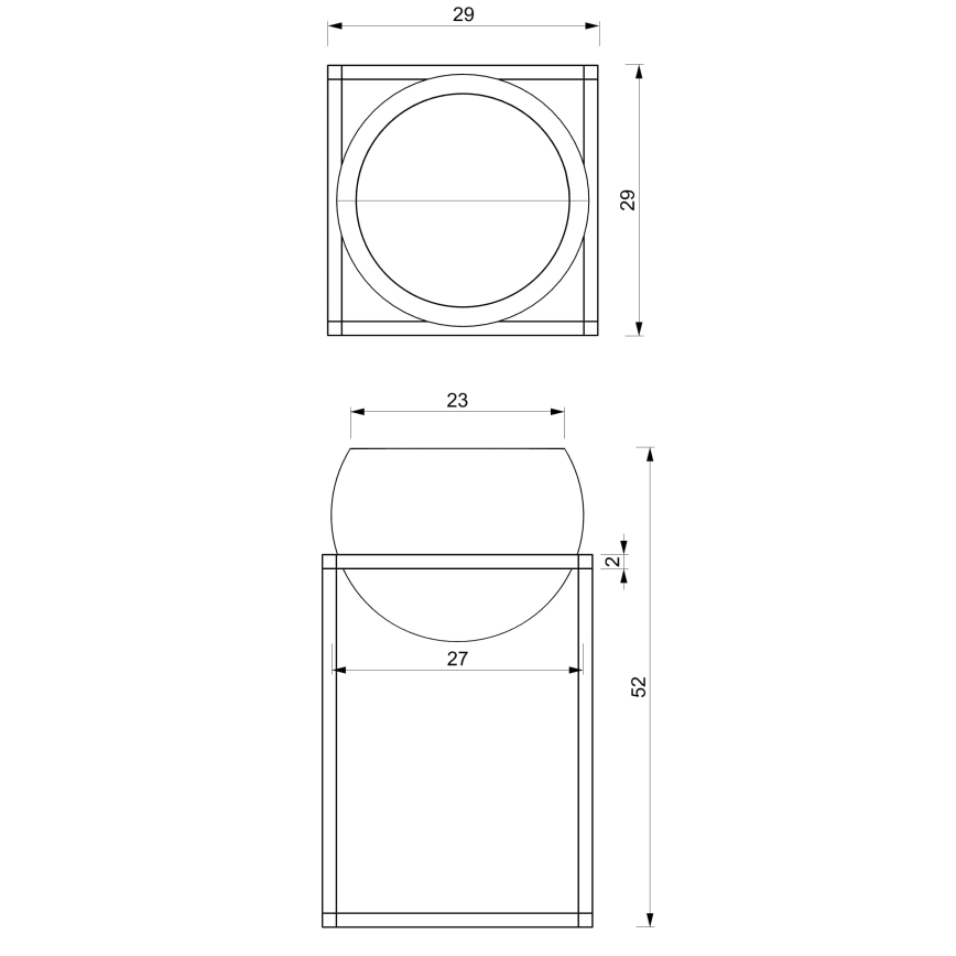 Vaso de metal para plantas 51,3x29 cm dourado