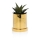 Vaso para flores de cerâmica com taça HANYA 11x11 cm dourado