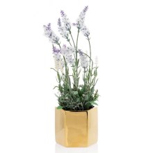 Vaso para flores de cerâmica MIA 12x14 cm dourado