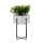 Vaso para flores de cerâmica MIZU 20,4x12,1 cm branco/preto