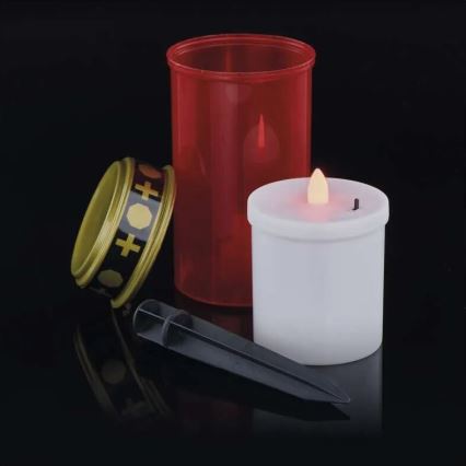Vela da sepultura LED/2xAA IP44