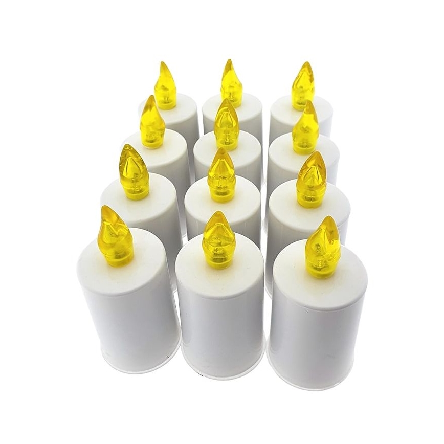 Vela LED/2xAA branco quente 10,8 cm branco