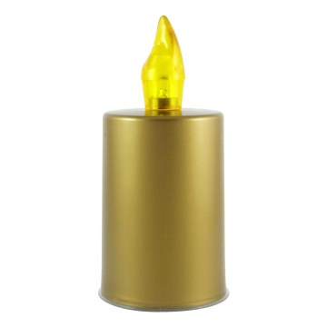 Vela LED/2xAA branco quente 10,8 cm dourado