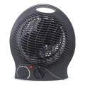 Ventilador com elemento de aquecimento 1000/2000W/230V preto