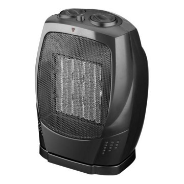 Ventilador com elemento de aquecimento cerâmico RIN 1500W/230V, preto