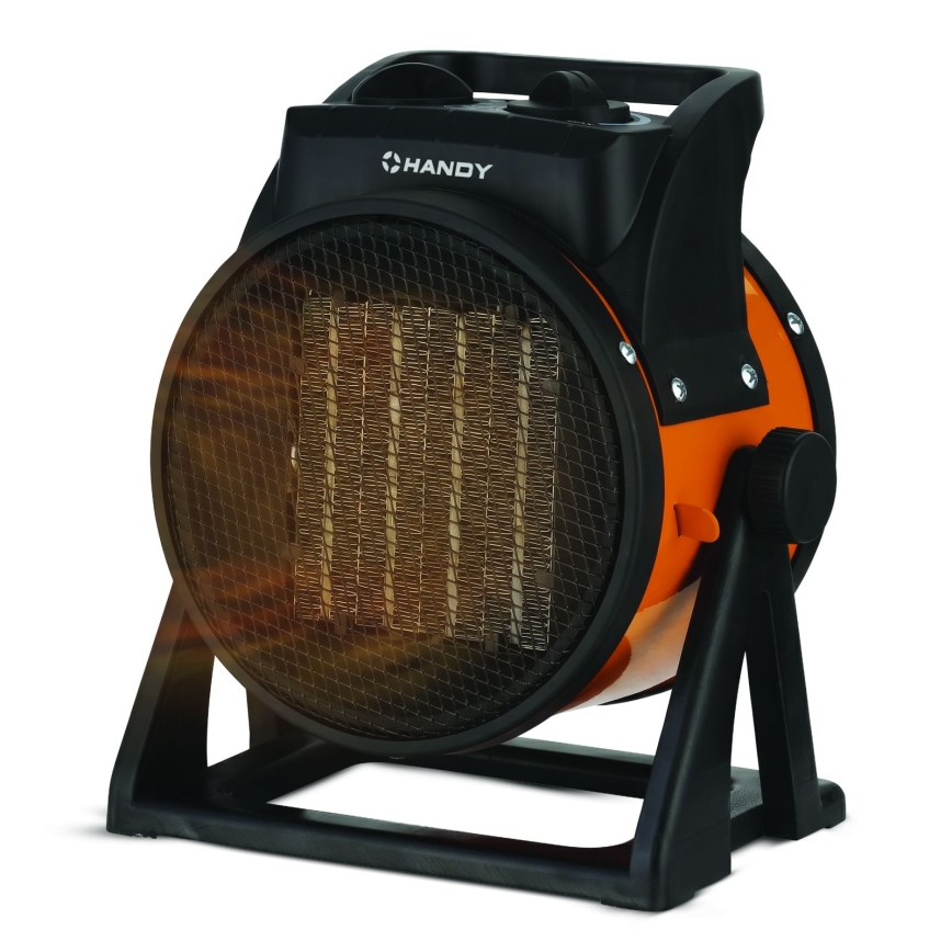 Ventilador com resistência cerâmica 1000/2000W/230V laranja/preto