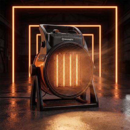 Ventilador com resistência cerâmica 1000/2000W/230V laranja/preto