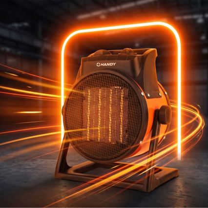 Ventilador com resistência cerâmica 1000/2000W/230V laranja/preto