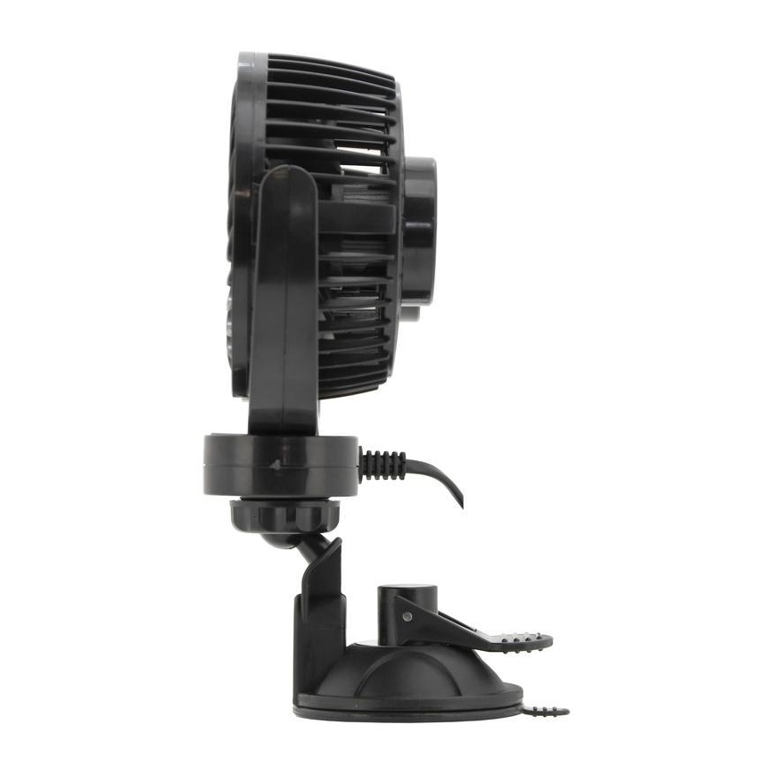 Ventilador com ventosa para carro 7W/12V preto
