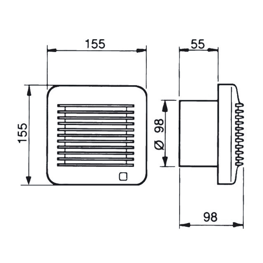 Ventilador de banheiro EDM-100 17W/230V IP44