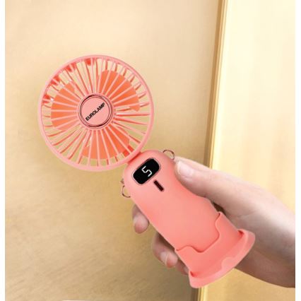 Ventilador de bolso recarregável 3W/5V 1200 mAh rosa