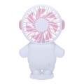 Ventilador de bolso recarregável 4,5W/5V 300 mAh branco/rosa