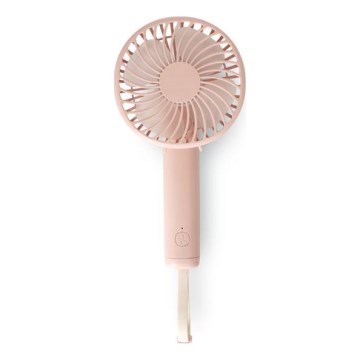 Ventilador de bolso recarregável 5W/5V 1200 mAh rosa