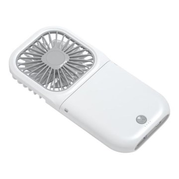 Ventilador de bolso recarregável 5W/5V 2500 mAh branco