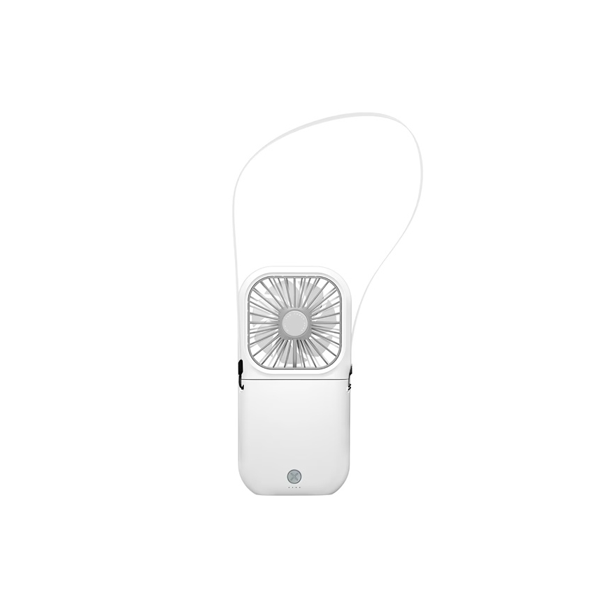 Ventilador de bolso recarregável 5W/5V 2500 mAh branco