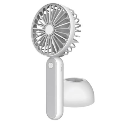 Ventilador de bolso USB 1200 mA/3,7V cinzento/branco