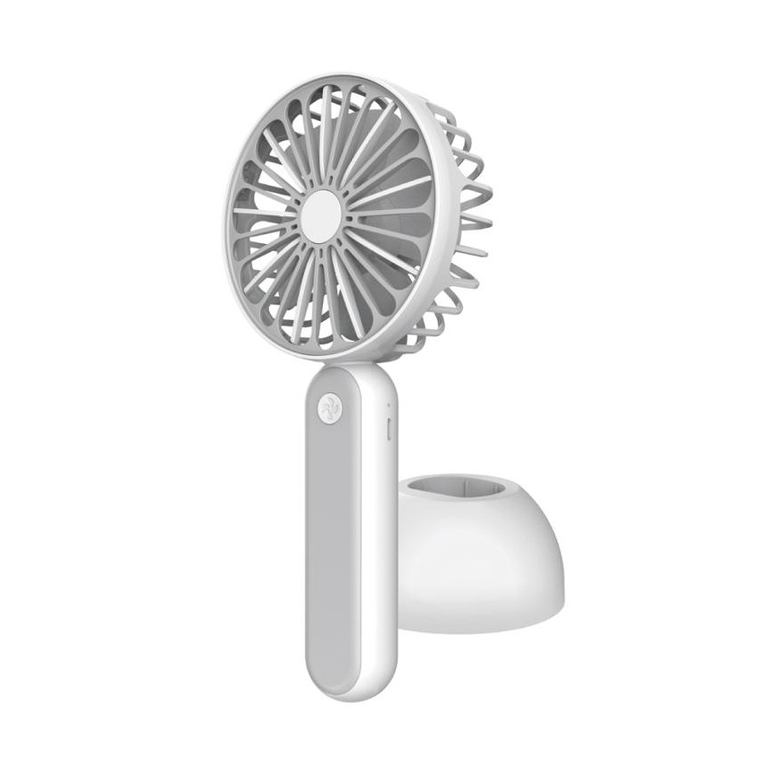 Ventilador de bolso USB 1200 mA/3,7V cinzento/branco