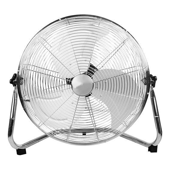 Ventilador de chão 100W/230V, Ø 45 cm, acabamento cromado brilhante