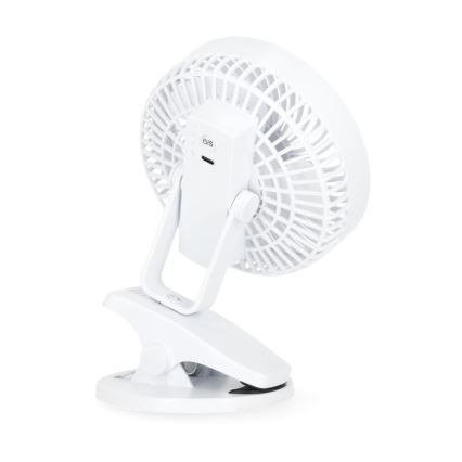 Ventilador de mesa recarregável com clipe VIENTO 6W/5V 2000 mAh branco