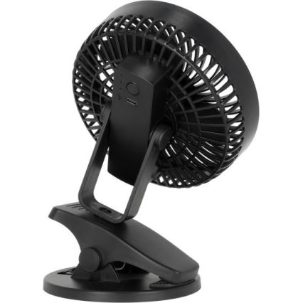 Ventilador de mesa recarregável com clipe VIENTO 6W/5V 2000 mAh preto