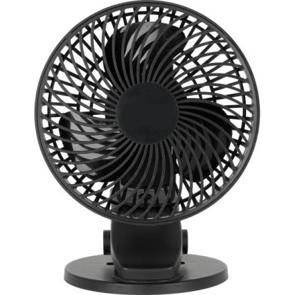 Ventilador de mesa recarregável com clipe VIENTO 6W/5V 2000 mAh preto