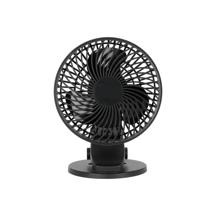 Ventilador de mesa recarregável com clipe VIENTO 6W/5V 2000 mAh preto