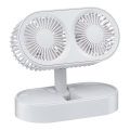 Ventilador de mesa recarregável 3,7V 1200 mAh branco