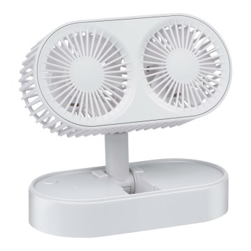 Ventilador de mesa recarregável 3,7V 1200 mAh branco