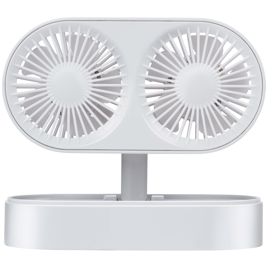 Ventilador de mesa recarregável 3,7V 1200 mAh branco