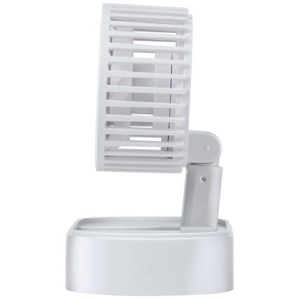 Ventilador de mesa recarregável 3,7V 1200 mAh branco
