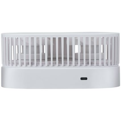 Ventilador de mesa recarregável 3,7V 1200 mAh branco