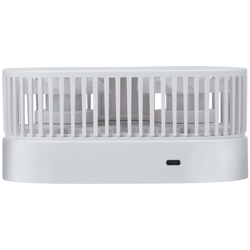Ventilador de mesa recarregável 3,7V 1200 mAh branco