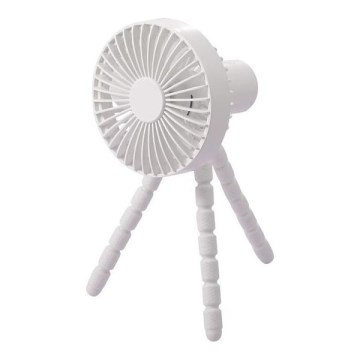 Ventilador de mesa recarregável 3W/5V 1800 mAh branco