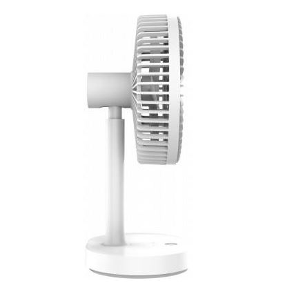 Ventilador de mesa recarregável com lâmpada LED 3000mA/3,7V microUSB