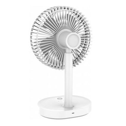 Ventilador de mesa recarregável com lâmpada LED 3000mA/3,7V microUSB