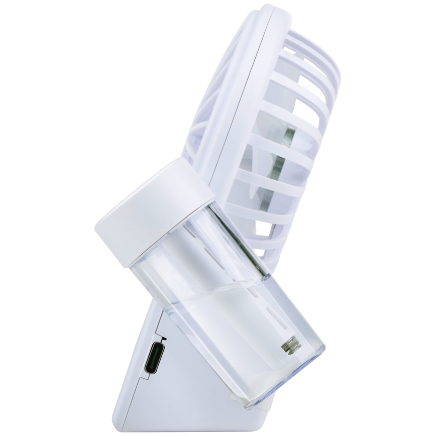 Ventilador de mesa recarregável com efeito de névoa 3,7 V 1200 mAh