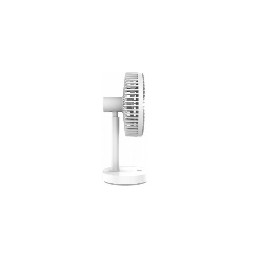Ventilador de mesa recarregável com lâmpada LED 3000 mAh/3,7 V USB-C