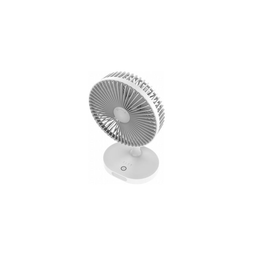 Ventilador de mesa recarregável com lâmpada LED 3000 mAh/3,7 V USB-C