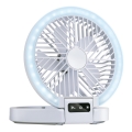 Ventilador de mesa recarregável LED 3,7V 1200 mAh