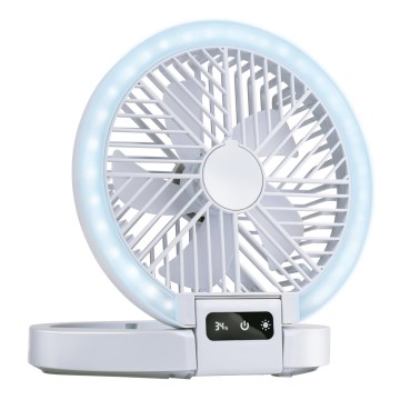 Ventilador de mesa recarregável LED 3,7V 1200 mAh