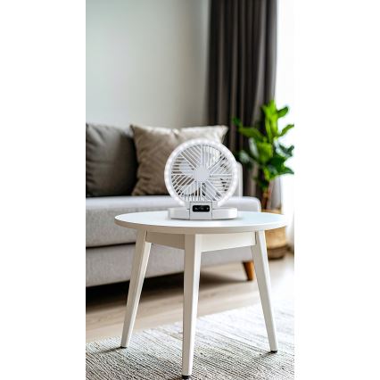 Ventilador de mesa recarregável LED 3,7V 1200 mAh