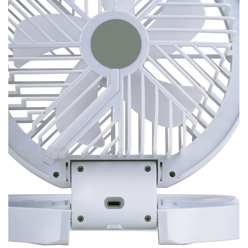Ventilador de mesa recarregável LED 3,7V 1200 mAh