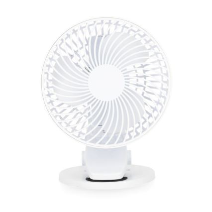 Ventilador de mesa recarregável com clipe VIENTO 6W/5V 2000 mAh branco
