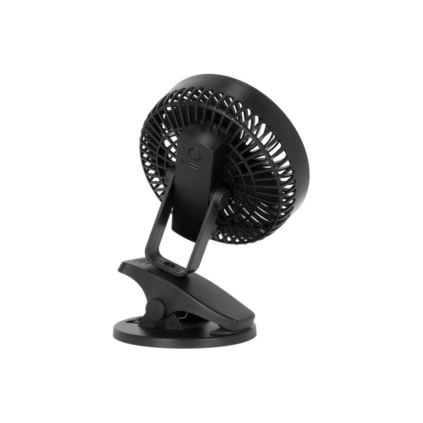 Ventilador de mesa recarregável com clipe VIENTO 6W/5V 2000 mAh preto