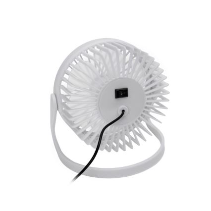 Ventilador de mesa USB diâmetro 15 cm branco